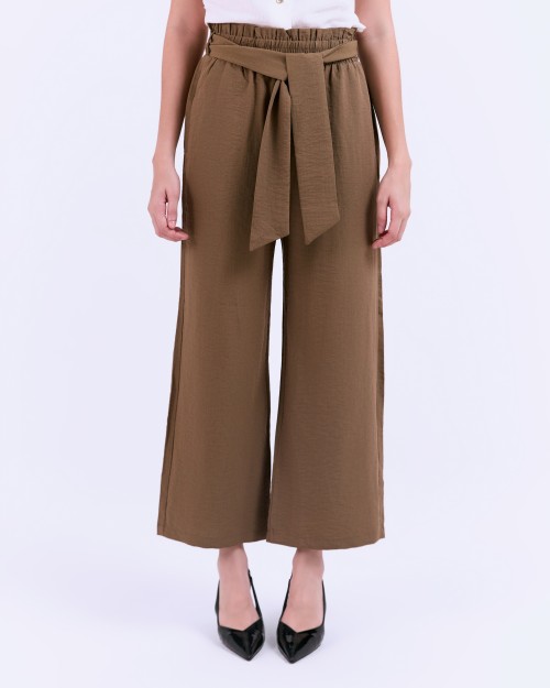 Sixdo SIXDO G-Khaki Knot-Side Woven Loose Pants