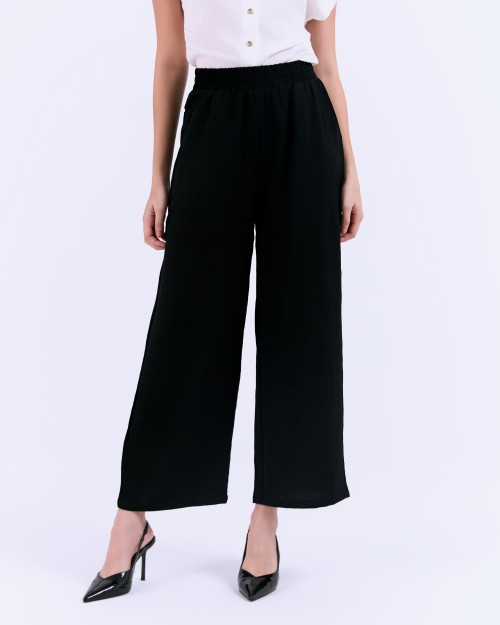 SIXDO G-Black Knot-Side Woven Loose Pants
