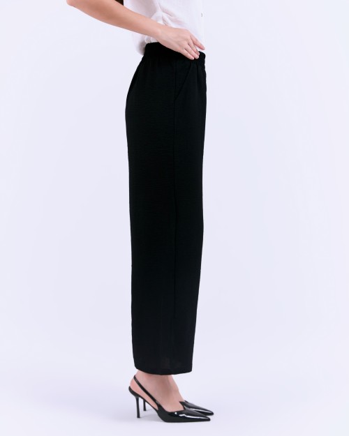 SIXDO G-Black Knot-Side Woven Loose Pants