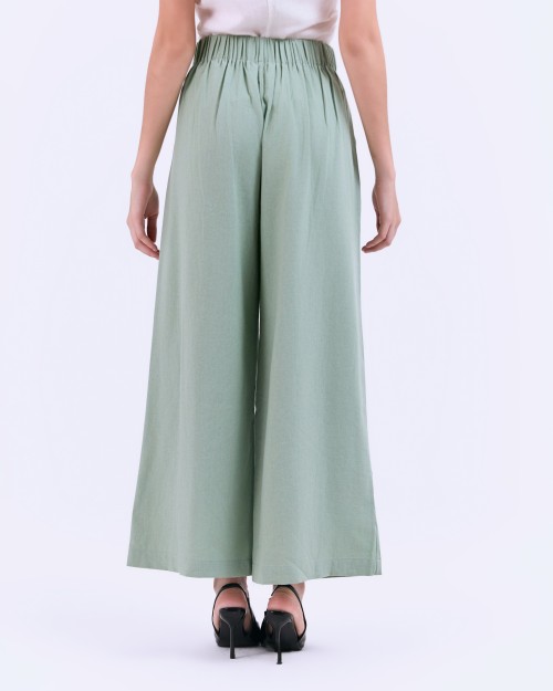 Sixdo SIXDO G-Green Tie-Side Woven Loose Pants L