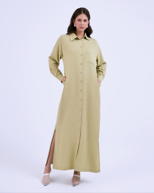 SIXDO G-Green Woven Loose Dress
