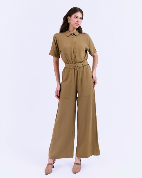 SIXDO G-Green Woven Jumpsuit Long