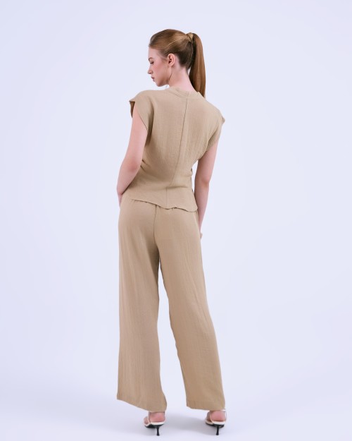 SIXDO G-Beige Cotton Loose Pants