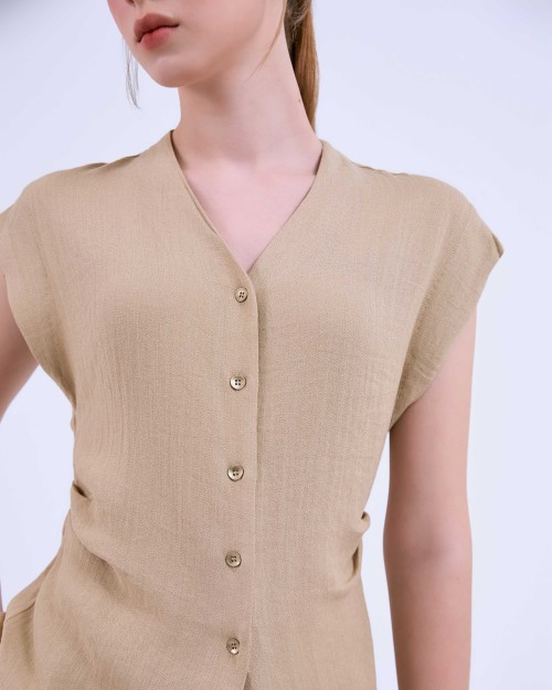 SIXDO G-Beige Cotton Loose Pants