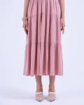 SIXDO G-Pink Butterfly Sleeves Woven Flared Dress