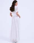 SIXDO G-White Organza Flared Dress