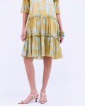 SIXDO G-Yellow Printed Woven Loose Dress