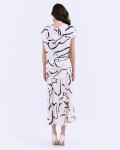 SIXDO G-White Printed Woven Loose Dress