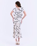 SIXDO G-White Printed Woven Loose Dress