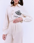 SIXDO G-Beige Floral Woven Jumpsuit