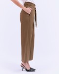 SIXDO G-Khaki Knot-Side Woven Loose Pants