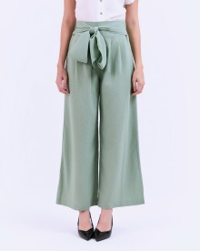 SIXDO G-Green Tie-Side Woven Loose Pants L