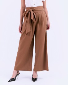 SIXDO G-Coffee Tie-Side Woven Loose Pants